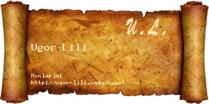 Ugor Lili névjegykártya